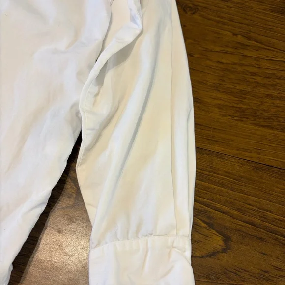 Cabin Creek White Button-Up Shirt, tea party embroidered detail, lace collar - Picture 7 of 13